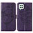 Custodia Portafoglio In Pelle Farfalla Cover con Supporto Y01B per Samsung Galaxy A22 4G Viola