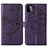 Custodia Portafoglio In Pelle Farfalla Cover con Supporto Y01B per Samsung Galaxy A22 5G Viola