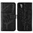 Custodia Portafoglio In Pelle Farfalla Cover con Supporto Y01B per Samsung Galaxy A22s 5G Nero