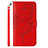 Custodia Portafoglio In Pelle Farfalla Cover con Supporto Y01B per Samsung Galaxy A23 4G Rosso