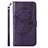 Custodia Portafoglio In Pelle Farfalla Cover con Supporto Y01B per Samsung Galaxy A23 4G Viola