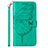 Custodia Portafoglio In Pelle Farfalla Cover con Supporto Y01B per Samsung Galaxy A23 5G Verde