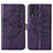 Custodia Portafoglio In Pelle Farfalla Cover con Supporto Y01B per Samsung Galaxy A30S Viola