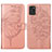 Custodia Portafoglio In Pelle Farfalla Cover con Supporto Y01B per Samsung Galaxy A31 Oro Rosa