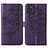 Custodia Portafoglio In Pelle Farfalla Cover con Supporto Y01B per Samsung Galaxy A31 Viola