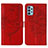 Custodia Portafoglio In Pelle Farfalla Cover con Supporto Y01B per Samsung Galaxy A32 5G Rosso