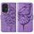 Custodia Portafoglio In Pelle Farfalla Cover con Supporto Y01B per Samsung Galaxy A33 5G Lavanda