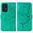 Custodia Portafoglio In Pelle Farfalla Cover con Supporto Y01B per Samsung Galaxy A33 5G Verde