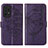 Custodia Portafoglio In Pelle Farfalla Cover con Supporto Y01B per Samsung Galaxy A33 5G Viola