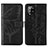 Custodia Portafoglio In Pelle Farfalla Cover con Supporto Y01B per Samsung Galaxy A42 5G Nero