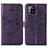 Custodia Portafoglio In Pelle Farfalla Cover con Supporto Y01B per Samsung Galaxy A42 5G Viola