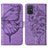 Custodia Portafoglio In Pelle Farfalla Cover con Supporto Y01B per Samsung Galaxy A51 5G Lavanda