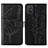 Custodia Portafoglio In Pelle Farfalla Cover con Supporto Y01B per Samsung Galaxy A51 5G Nero