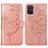 Custodia Portafoglio In Pelle Farfalla Cover con Supporto Y01B per Samsung Galaxy A51 5G Oro Rosa