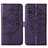 Custodia Portafoglio In Pelle Farfalla Cover con Supporto Y01B per Samsung Galaxy A51 5G Viola