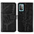 Custodia Portafoglio In Pelle Farfalla Cover con Supporto Y01B per Samsung Galaxy A52 4G Nero