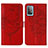 Custodia Portafoglio In Pelle Farfalla Cover con Supporto Y01B per Samsung Galaxy A52 5G Rosso
