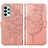 Custodia Portafoglio In Pelle Farfalla Cover con Supporto Y01B per Samsung Galaxy A53 5G Oro Rosa