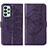 Custodia Portafoglio In Pelle Farfalla Cover con Supporto Y01B per Samsung Galaxy A53 5G Viola