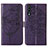 Custodia Portafoglio In Pelle Farfalla Cover con Supporto Y01B per Samsung Galaxy A70S Viola