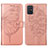 Custodia Portafoglio In Pelle Farfalla Cover con Supporto Y01B per Samsung Galaxy A71 4G A715 Oro Rosa