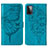 Custodia Portafoglio In Pelle Farfalla Cover con Supporto Y01B per Samsung Galaxy A72 4G