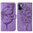 Custodia Portafoglio In Pelle Farfalla Cover con Supporto Y01B per Samsung Galaxy A72 4G Lavanda