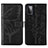 Custodia Portafoglio In Pelle Farfalla Cover con Supporto Y01B per Samsung Galaxy A72 4G Nero
