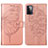 Custodia Portafoglio In Pelle Farfalla Cover con Supporto Y01B per Samsung Galaxy A72 4G Oro Rosa