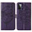 Custodia Portafoglio In Pelle Farfalla Cover con Supporto Y01B per Samsung Galaxy A72 5G Viola