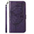 Custodia Portafoglio In Pelle Farfalla Cover con Supporto Y01B per Samsung Galaxy A73 5G Viola