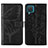 Custodia Portafoglio In Pelle Farfalla Cover con Supporto Y01B per Samsung Galaxy F12