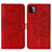 Custodia Portafoglio In Pelle Farfalla Cover con Supporto Y01B per Samsung Galaxy F42 5G Rosso