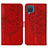 Custodia Portafoglio In Pelle Farfalla Cover con Supporto Y01B per Samsung Galaxy M12 Rosso