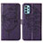 Custodia Portafoglio In Pelle Farfalla Cover con Supporto Y01B per Samsung Galaxy M32 5G Viola