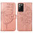 Custodia Portafoglio In Pelle Farfalla Cover con Supporto Y01B per Samsung Galaxy Note 20 Ultra 5G Oro Rosa