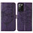 Custodia Portafoglio In Pelle Farfalla Cover con Supporto Y01B per Samsung Galaxy Note 20 Ultra 5G Viola
