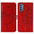 Custodia Portafoglio In Pelle Farfalla Cover con Supporto Y01B per Samsung Galaxy Quantum4 5G Rosso