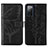 Custodia Portafoglio In Pelle Farfalla Cover con Supporto Y01B per Samsung Galaxy S20 FE (2022) 5G Nero