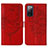 Custodia Portafoglio In Pelle Farfalla Cover con Supporto Y01B per Samsung Galaxy S20 FE (2022) 5G Rosso