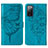 Custodia Portafoglio In Pelle Farfalla Cover con Supporto Y01B per Samsung Galaxy S20 FE 4G Blu