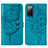 Custodia Portafoglio In Pelle Farfalla Cover con Supporto Y01B per Samsung Galaxy S20 FE 5G Blu