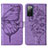 Custodia Portafoglio In Pelle Farfalla Cover con Supporto Y01B per Samsung Galaxy S20 FE 5G Lavanda