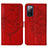 Custodia Portafoglio In Pelle Farfalla Cover con Supporto Y01B per Samsung Galaxy S20 Lite 5G Rosso