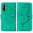 Custodia Portafoglio In Pelle Farfalla Cover con Supporto Y01B per Vivo iQOO U1 Verde