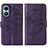 Custodia Portafoglio In Pelle Farfalla Cover con Supporto Y01B per Vivo Y02S Viola