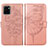 Custodia Portafoglio In Pelle Farfalla Cover con Supporto Y01B per Vivo Y10 t1 Oro Rosa