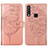 Custodia Portafoglio In Pelle Farfalla Cover con Supporto Y01B per Vivo Y11 Oro Rosa