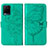 Custodia Portafoglio In Pelle Farfalla Cover con Supporto Y01B per Vivo Y32 4G Verde