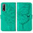 Custodia Portafoglio In Pelle Farfalla Cover con Supporto Y01B per Vivo Y50t Verde